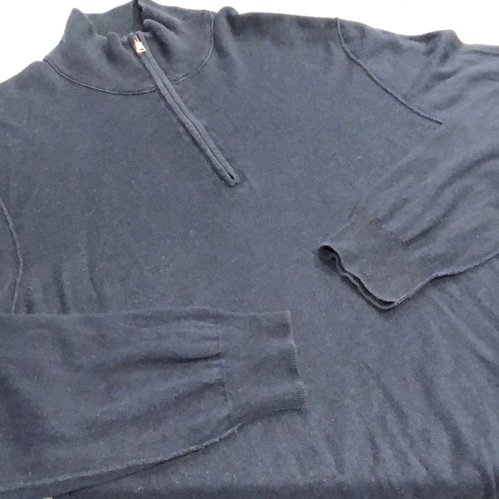 Banana Republic Silk Cashmere 1/4 Zip Sweater Sz. L